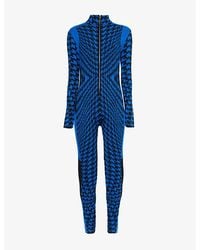 Perfect Moment - Bella Twisted Houndstooth-Pattern Merino-Wool Jumpsuit - Lyst