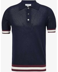 CHE - Vy Quinn Stripe-trimmed Cotton-knit Polo Shirt - Lyst