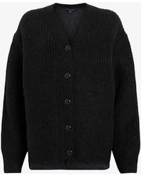 AllSaints - Hopper Quilted-panel Stretch-knit Cardigan - Lyst