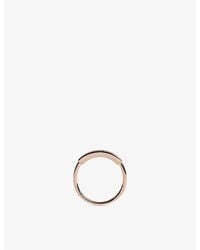 Monica Vinader - Mv Linear Pavé 18Ct Vermeil-Plated Sterling And Lab Grown Diamond Stacking Ring - Lyst