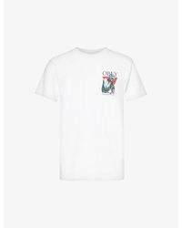 Obey - Future Tense Branded-print Cotton-jersey T-shirt - Lyst