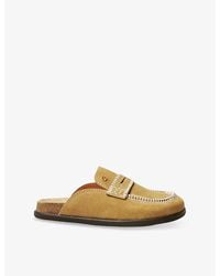 Claudie Pierlot - Contrast-Stitch Suede Mules - Lyst
