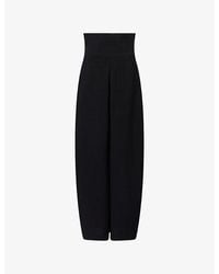Alaïa - High-Waist Tailored Woven Trousers - Lyst