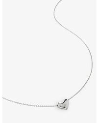 Monica Vinader - Heart-Charm Sterling- Pendant Necklace - Lyst