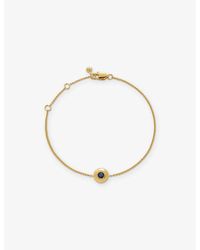 Monica Vinader - September Birthstone 18Ct Vermeil-Plated Sterling And Sapphire Bracelet - Lyst