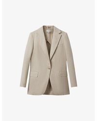 Reiss - Tural Cassie Relaxed-fit Single-breasted Linen Blazer - Lyst
