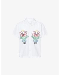Obey - Perry Embroidered Cotton And Linen-Blend Shirt - Lyst