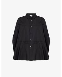 Comme des Garçons - Long-sleeved Panelled Cotton-poplin Shirt - Lyst