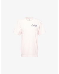 Sporty & Rich - Health Script Round-Neck Cotton-Jersey T-Shirt - Lyst