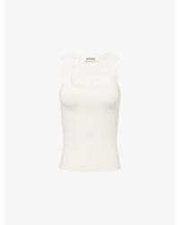 RÓHE Frames - Square-Neck Bustier Knitted Top - Lyst