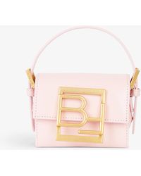 BY FAR Micro Fran Logo-embellished Leather Cross-body Bag - Pink