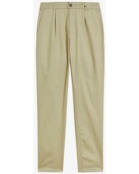 Ted Baker - Leef Straight-leg Stretch-cotton Trousers - Lyst