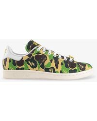 adidas - X Bape Stan Smith Leather Low-top Trainers - Lyst