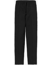 KENZO - Brand-patch Relaxed-fit Cotton And Linen-blend Cargo Trousers - Lyst