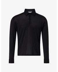 The Row - Reyes Long-Sleeve Cotton Polo Top - Lyst