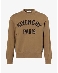 Givenchy - Logo-Print Crew-Neck Cotton-Knit Jumper - Lyst