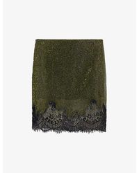 Self-Portrait - Chainmail Woven Mini Skirt - Lyst