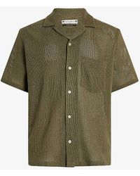 AllSaints - Sortie Textured-knit Cotton Shirt - Lyst
