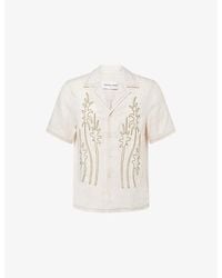 Frescobol Carioca - Alves Palm Short-Sleeve Linen Shirt - Lyst