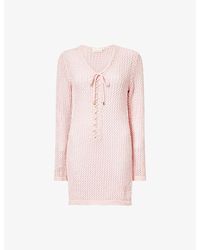 Cheap Monday - Corossol Laced Knitted Mini Dress - Lyst