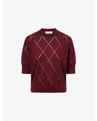 Dries Van Noten - Short-Sleeve Textured-Pattern Wool Jumper - Lyst