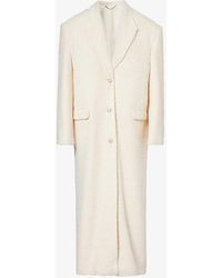 Magda Butrym - Padded-shoulder Single-breasted Woven Coat - Lyst