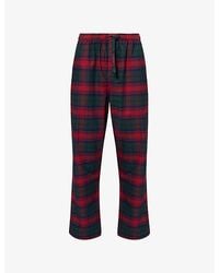 Derek Rose - Chek-Print Straight-Leg Cotton Pyjama Bottoms - Lyst