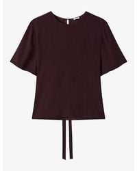 JOSEPH - Atheris Tie-Waist Crepe Top - Lyst