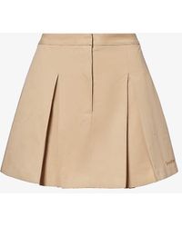 Sporty & Rich - A-line Logo-embroidered Cotton Mini Skirt X - Lyst