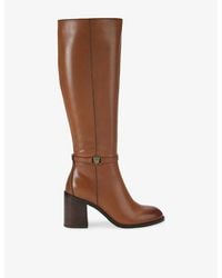 Kurt Geiger - Shoreditch Heeled Leather Knee-High Boots - Lyst