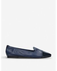 carvela black patent loafers
