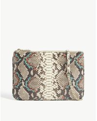 Sandro Addict Snake Print Leather Crossbody Bag - Multicolour