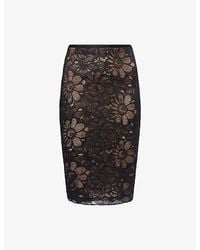 Camilla & Marc - Eleri Lace Stretch-Woven Midi Skirt - Lyst