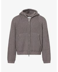 Our Legacy - Level Hooded Rib-Merino-Wool Hoody - Lyst