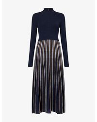 ME+EM - Striped Merino-Wool Maxi Dress - Lyst