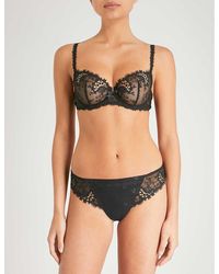 Simone Perele - Wish Stretch-tulle And Lace Underwired Half-cup Bra - Lyst