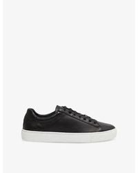 Reiss - Finley Leather Low-Top Trainers - Lyst