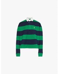 Polo Ralph Lauren - Rugby Striped-Print Cotton-Jersey Polo Shirt - Lyst