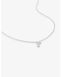 Monica Vinader - F Letter-Charm Sterling- Pendant Necklace - Lyst