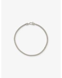 Tom Wood - Curb M Rhodium-Plated 925 Sterling Bracelet - Lyst