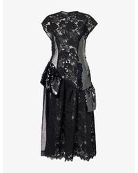 Simone Rocha - Patchwork Sequin-Embellished Midi Dress - Lyst