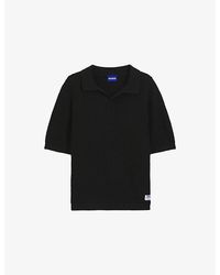 HUGO - Waffle-Knit Relaxed-Fit Cotton-Blend Polo Shirt - Lyst