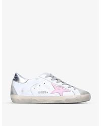 Golden Goose - Women's Superstar 81482 Leather And Suede Low-top Trainers - Lyst