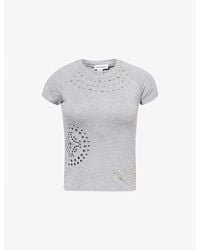 Jaded London - Studded Marl Stretch-Woven Top - Lyst