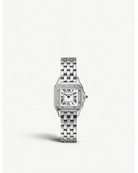 Cartier - Crw4pn0007 Panthère De Small Model Stainless Steel And Diamond Quartz Watch - Lyst