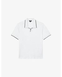 Reiss - Nico Air-Water Tipped Cotton Polo Shirt - Lyst