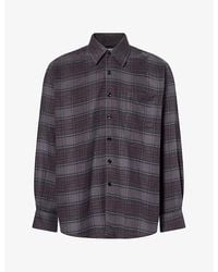 Our Legacy - Above Check Cotton-Flannel Shirt - Lyst