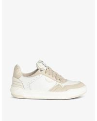 Zadig & Voltaire - Wings Snakeskin-Effect Low-Top Leather Trainers - Lyst