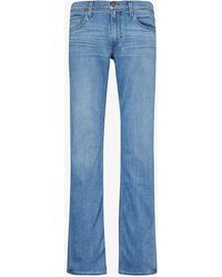PAIGE - Normandie Straight-leg Low-rise Stretch-woven Blend Jeans - Lyst