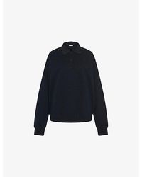 The Row - Corzas Relaxed Polo Cotton-Jersey Sweatshirt - Lyst
